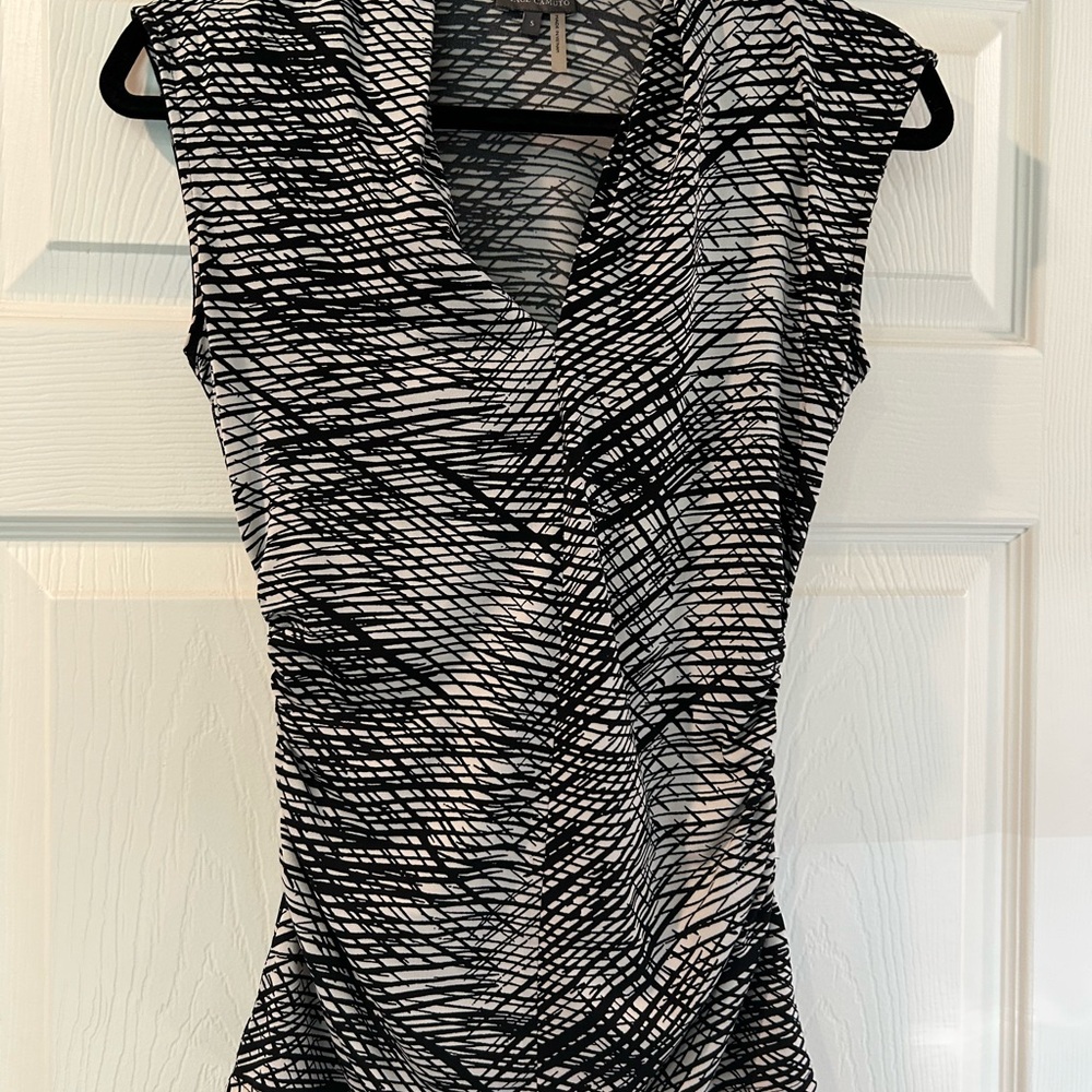 Vince Camuto Monochrome Graphic Blouse